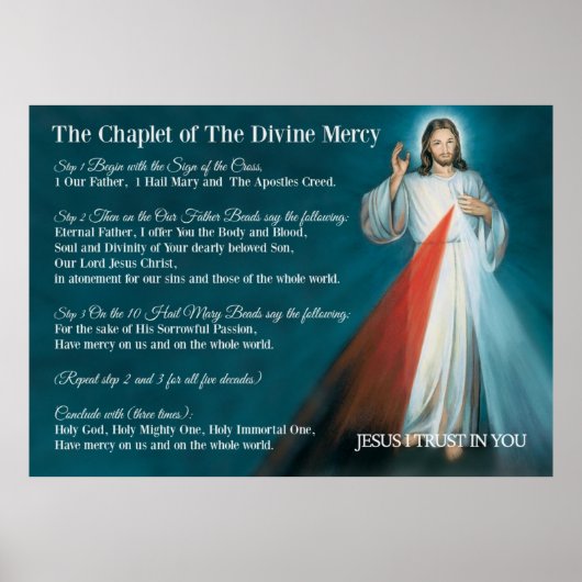 Divine Mercy Prayer - JESUS I Trust In You ポスター (正面)