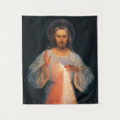 Divine Mercy, St. Faustina, Jesus I Trust in You タペストリー (正面)