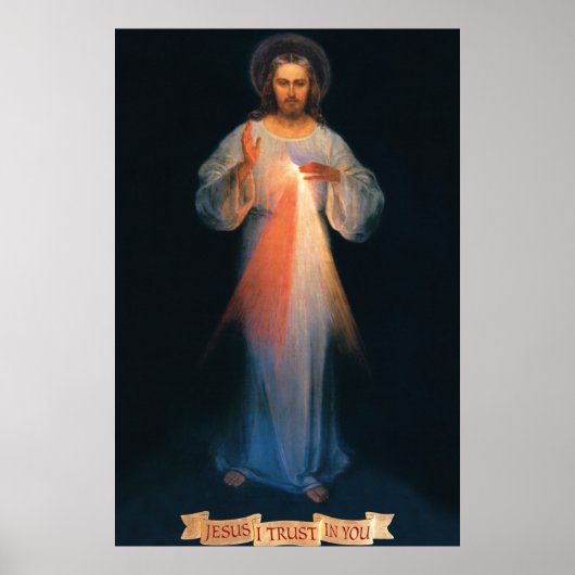 Divine Mercy, St. Faustina, Jesus I Trust in You ポスター (正面)
