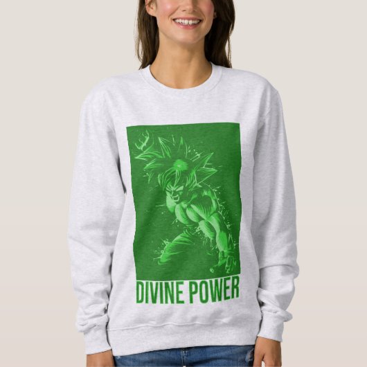 Divine Power Design Anime Workout - Energy Fitness スウェットシャツ (正面)