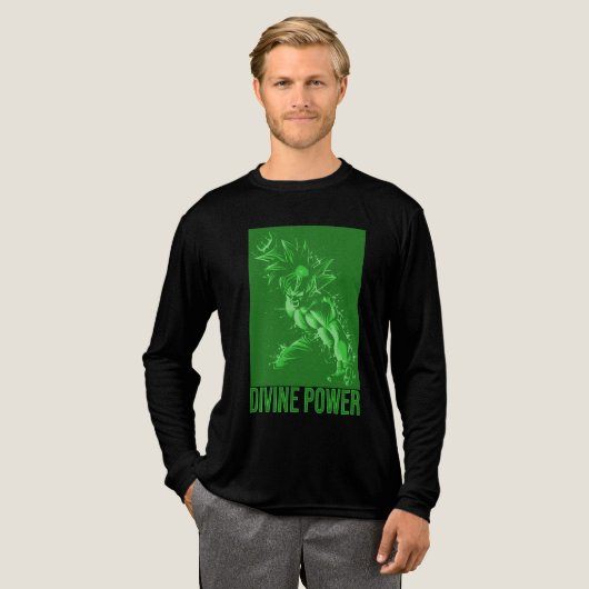 Divine Power Design Anime Workout - Energy Fitness トライブレンドＴシャツ (正面全体)