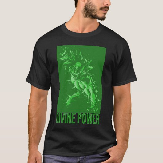 Divine Power Design Anime Workout - Energy Fitness Tシャツ (正面)