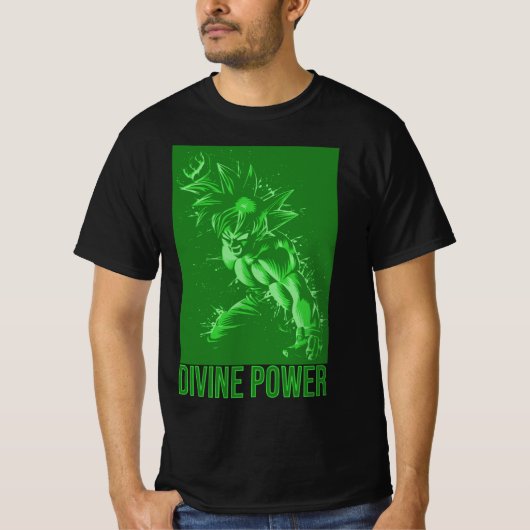 Divine Power Design Anime Workout - Energy Fitness Tシャツ (正面)