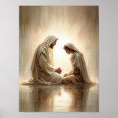 Divine Prayers, Christian Art, Jesus and Girl, Pic ポスター (正面)