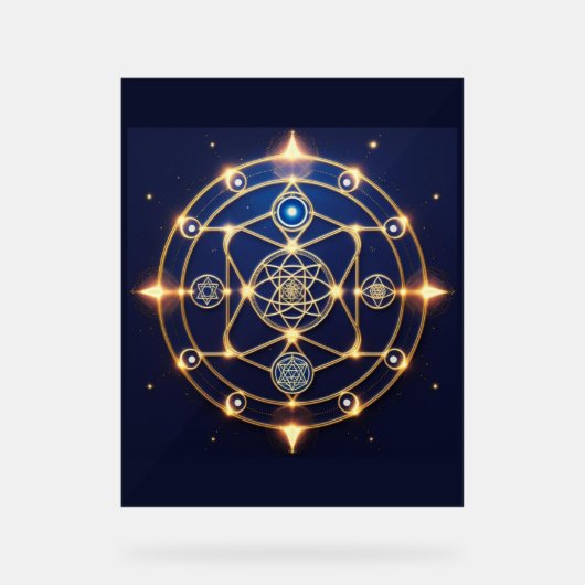 Divine Radiance - 5:照明されたユニバーサルエネルギー アクリルサイン (正面)