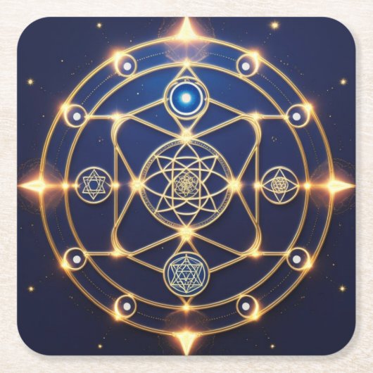 Divine Radiance – 5: Illuminated Universal Energy スクエアペーパーコースター (正面)