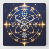 Divine Radiance – 5: Illuminated Universal Energy スクエア壁時計 (正面)