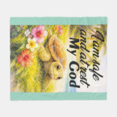 Divine Serenity Turtle フリースブランケット (正面(横))