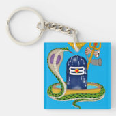Divine Shivlingam Keychain – Sacred Mahadev Symbol キーホルダー (正面)