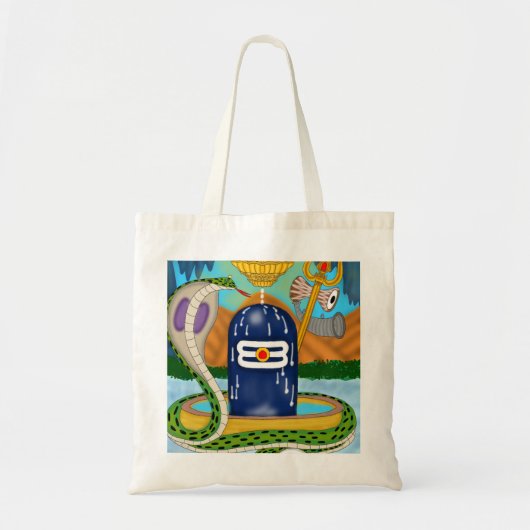 Divine Shivlingam Tote Bag – Spiritual Vibes Every トートバッグ (正面)