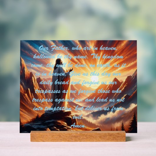 Divine Sunset: Lord's Prayer Inspiration アクリルサイン (ニュートラル)