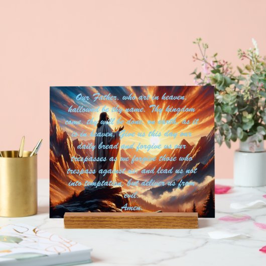 Divine Sunset: Lord's Prayer Inspiration アクリルサイン (ウェディング)
