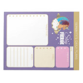 Divine the Unicorn | Moon & Clouds ノートパッド (正面)