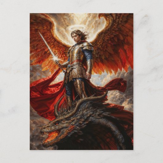 Divine Warrior Archangel Michael ポストカード (正面)