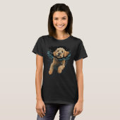 Diving and Swimming Goldendoodle Water Golden Dood Tシャツ (正面フル)