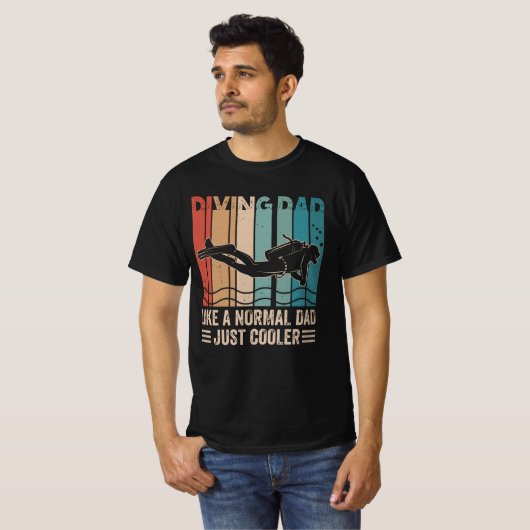 Diving Dad Like A Normal Dad Just Cooler Tシャツ (正面フル)