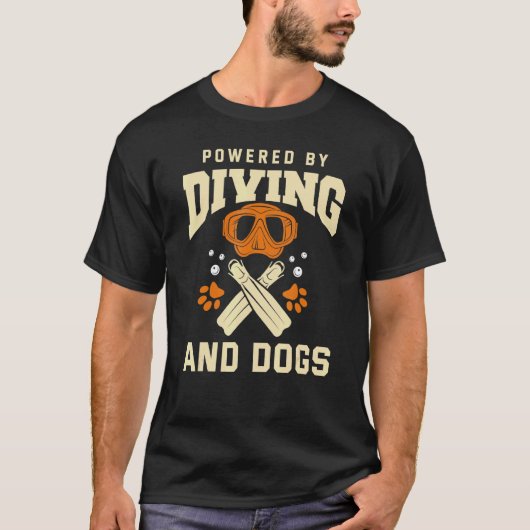 Diving   Dog  Scuba Diving  Diver Tシャツ (正面)