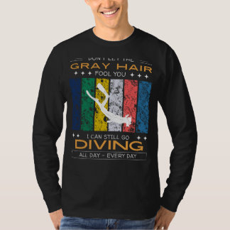 Diving Enthusiast Tee - Gray Hair, Deep Sea Explor Tシャツ