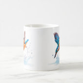 Diving Kingfisher Vibrant Wildlife Art コーヒーマグカップ (中央)