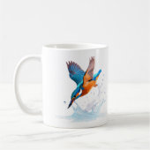 Diving Kingfisher Vibrant Wildlife Art コーヒーマグカップ (左)