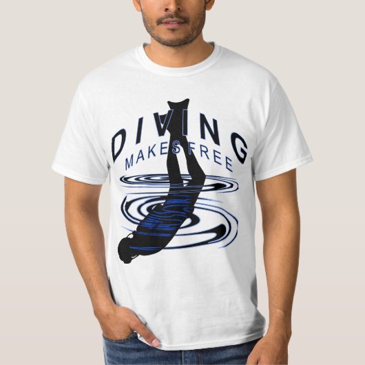 Diving makes free - für alle Tauchfans Tシャツ (正面)