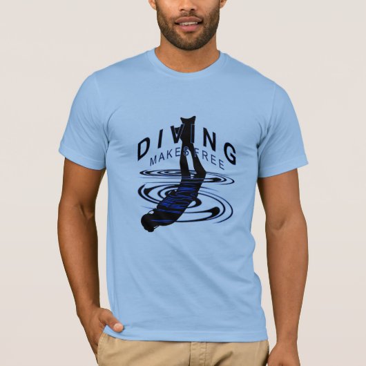 Diving makes free - für alle Tauchfans Tシャツ (正面)