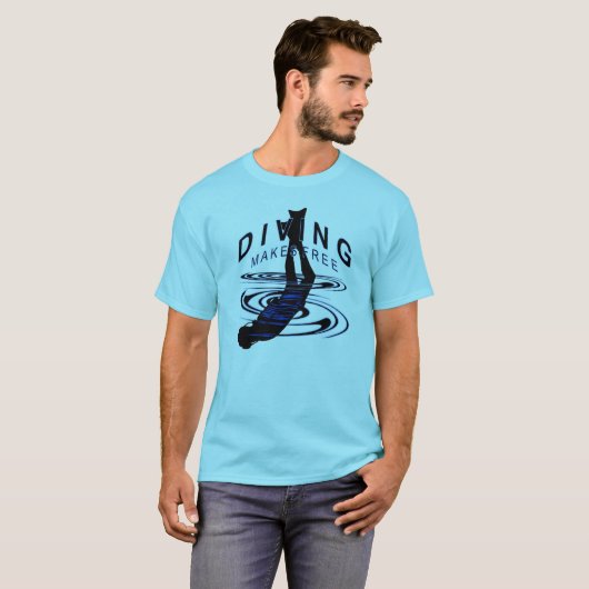Diving makes free - Tauchen macht frei Tシャツ (正面フル)