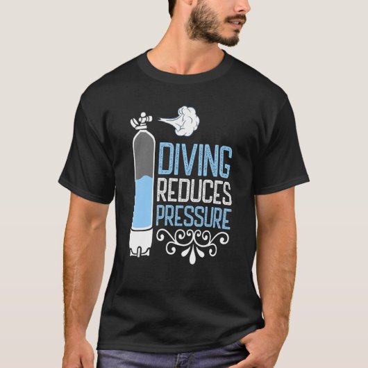 Diving Reduces Pressure Snorkeling Ocean Diving Tシャツ (正面)