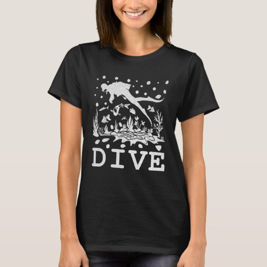 Diving under Water Scuba Dive Scuba Diver Scuba Di Tシャツ (正面)