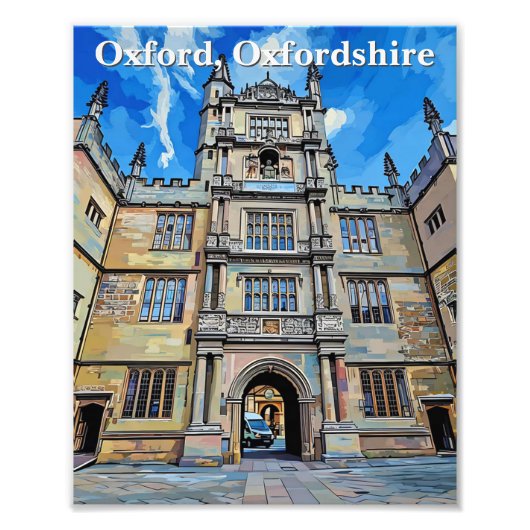 Divinity in Stone - Bodleian Library, Oxford フォトプリント (正面)