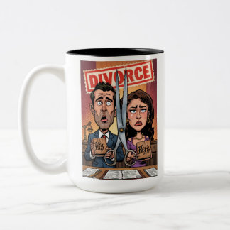 Divorce Announcement on Mug ツートーンマグカップ