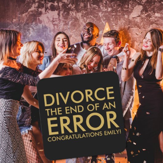 Divorce Celebration Coaster | End of an Error スクエアペーパーコースター