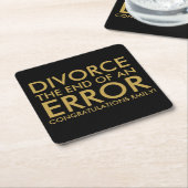 Divorce Celebration Coaster | End of an Error スクエアペーパーコースター (アングル)