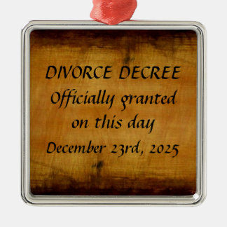 Divorce Decree Custom メタルオーナメント