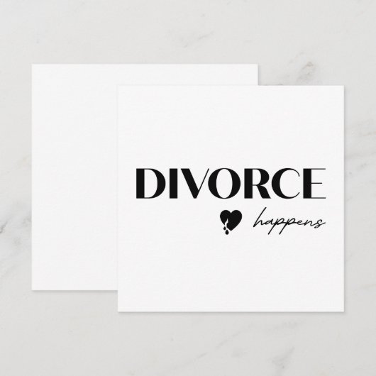 Divorce Happens Flat Card (正面/裏面)