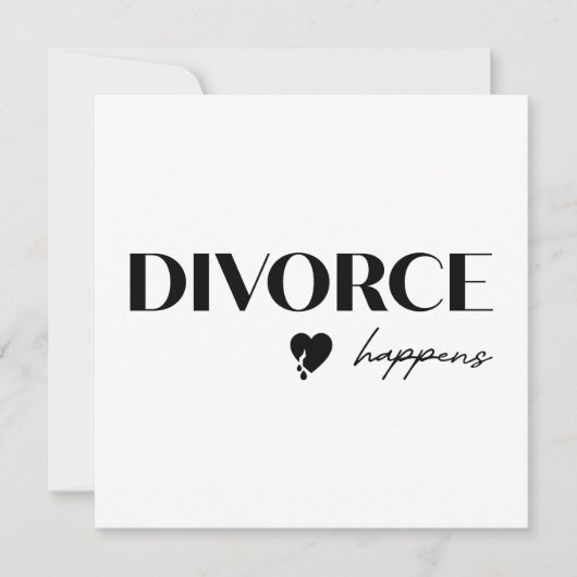 Divorce Happens Flat Card (正面)