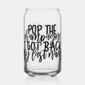 Divorce Party | Black and Gold Pop the Champagne ガラス缶 (正面)