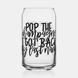 Divorce Party | Black and Gold Pop the Champagne ガラス缶