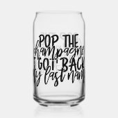 Divorce Party | Black and Gold Pop the Champagne ガラス缶 (裏面)