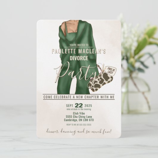Divorce Party Celebration Invitation 招待状 (スタンド正面)