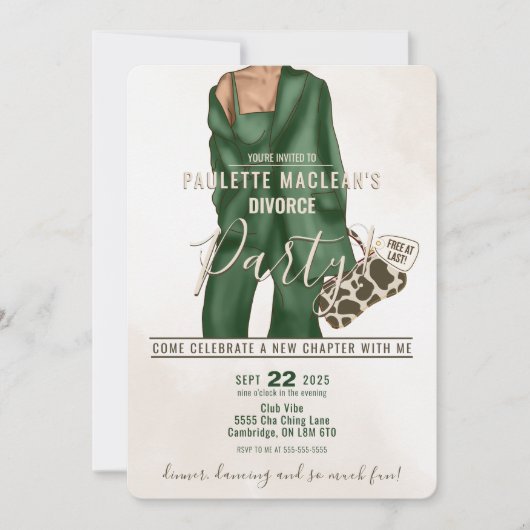 Divorce Party Celebration Invitation 招待状 (正面)
