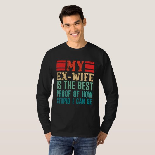 Divorce Party cool Ex Husband Happily Divorced Men Tシャツ (正面フル)