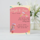 Divorce Party Invitation I'm free 出欠カード (スタンド正面)