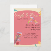 Divorce Party Invitation I'm free 出欠カード (正面/裏面)