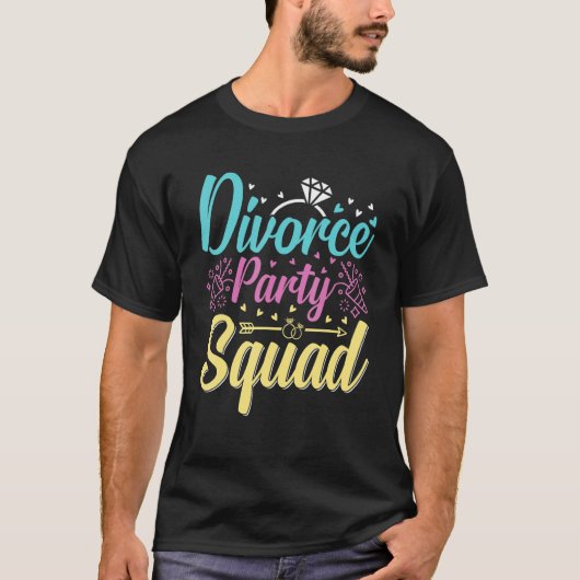 Divorce Party Support Squad Celebration Men Women Tシャツ (正面)