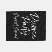 Divorce Party Suprt Squad Matching For Gro Funny T フリースブランケット (正面(横))