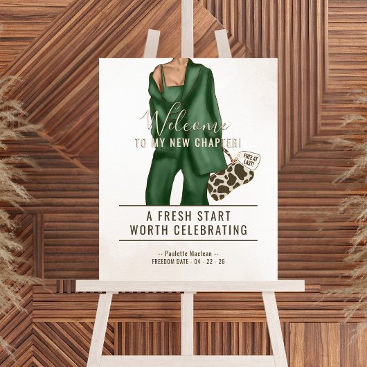 Divorce Party Welcome Sign ポスター