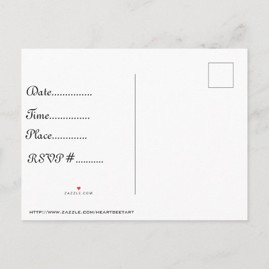 Diwaliのお祝いの招待状の郵便はがき インビテーションポストカード (裏面)