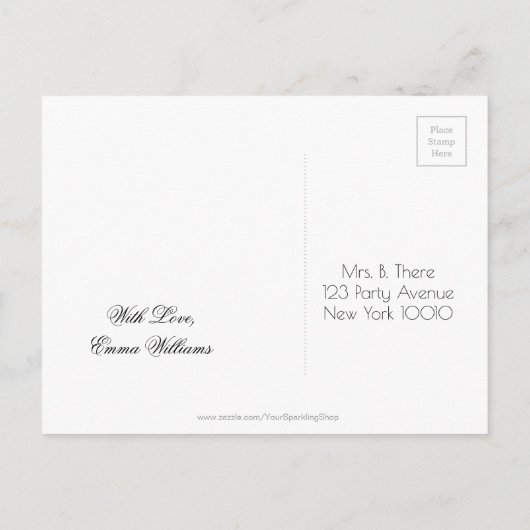 Diwaliのパーティーの保存日付の黒板 案内ポストカード (裏面)