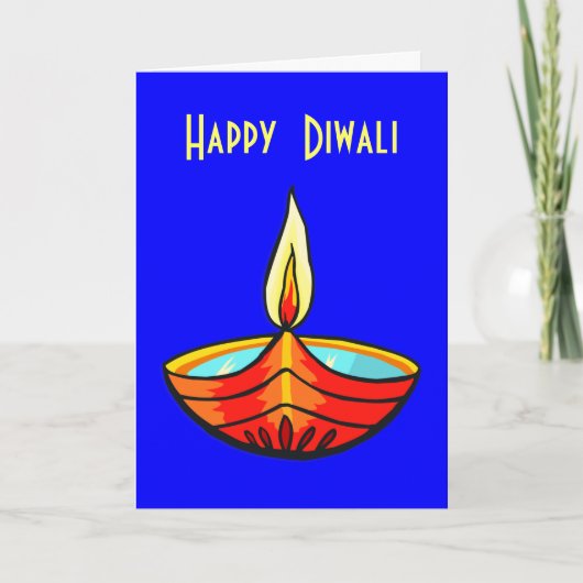 Diwaliのフェスティバルライト カード (正面)